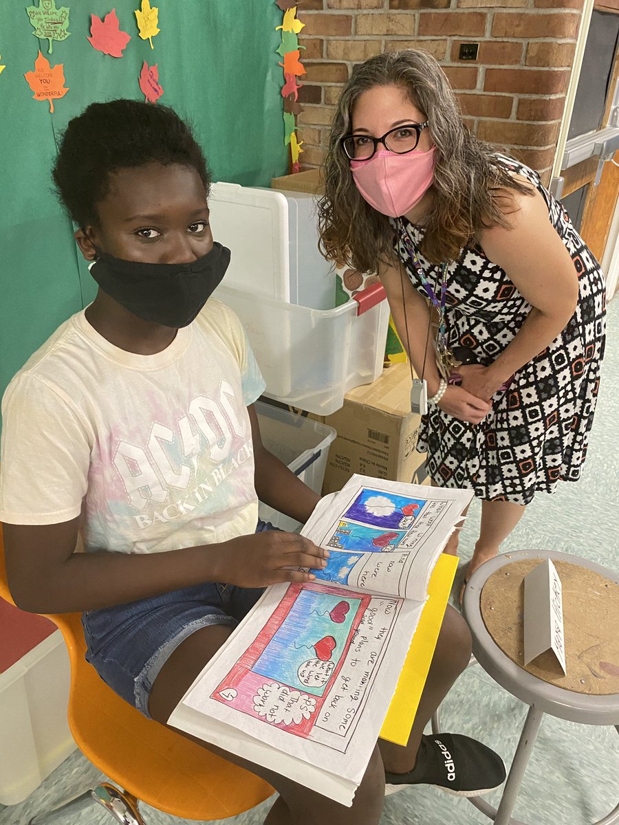 6th Grade Graphic Story Showcase at Vernon! Students were excited to share with teachers and administrators their original narratives told in pictures and words after learning about graphic novelists and the techniques they use for visual storytelling.