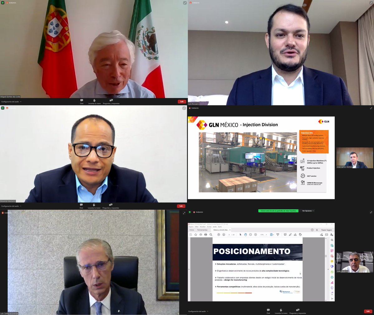 ComceEuropa's tweet photo. Esta mañana nuestro VP del Comité México-Portugal @LuigiRossano participando en el webinar 🇲🇽🇵🇹 "Oportunidades de internacionalización en México para el sector #moldes" organizado por la  #CamaradeComercioLusoMexicana #CCILM con  #CEFAMOL #AMMM #GLNPortugal #BBVAPortugal https://t.co/CE0nB6QIZ4