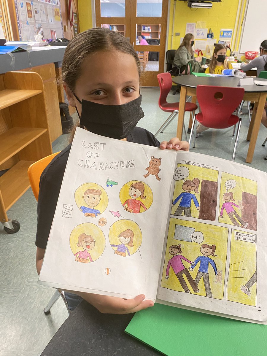 6th Grade Graphic Story Showcase at Vernon! Students were excited to share with teachers and administrators their original narratives told in pictures and words after learning about graphic novelists and the techniques they use for visual storytelling.