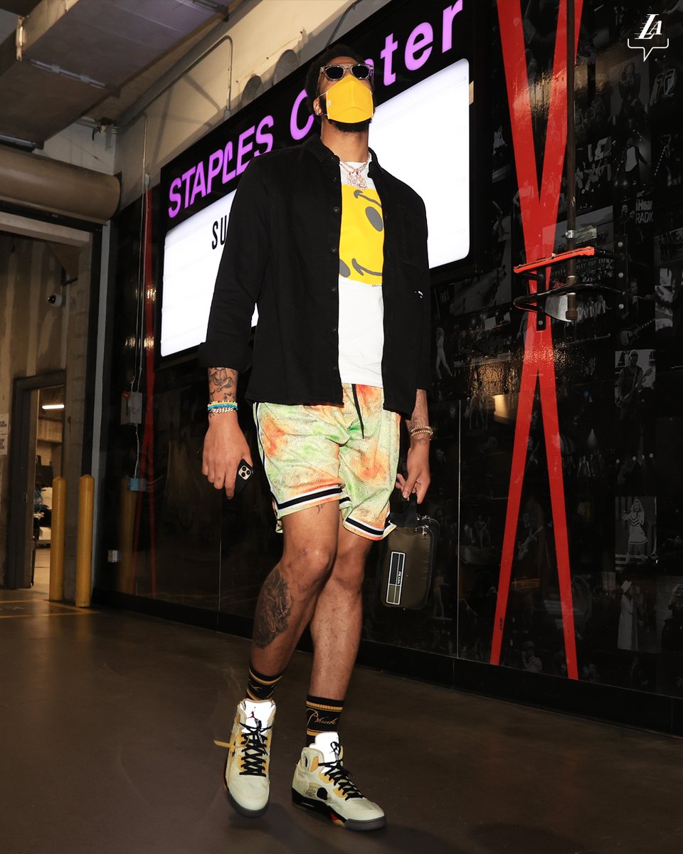 Los Angeles Lakers on X: Jordan 5 x Off-White Sail #LakersSneakerCam   / X