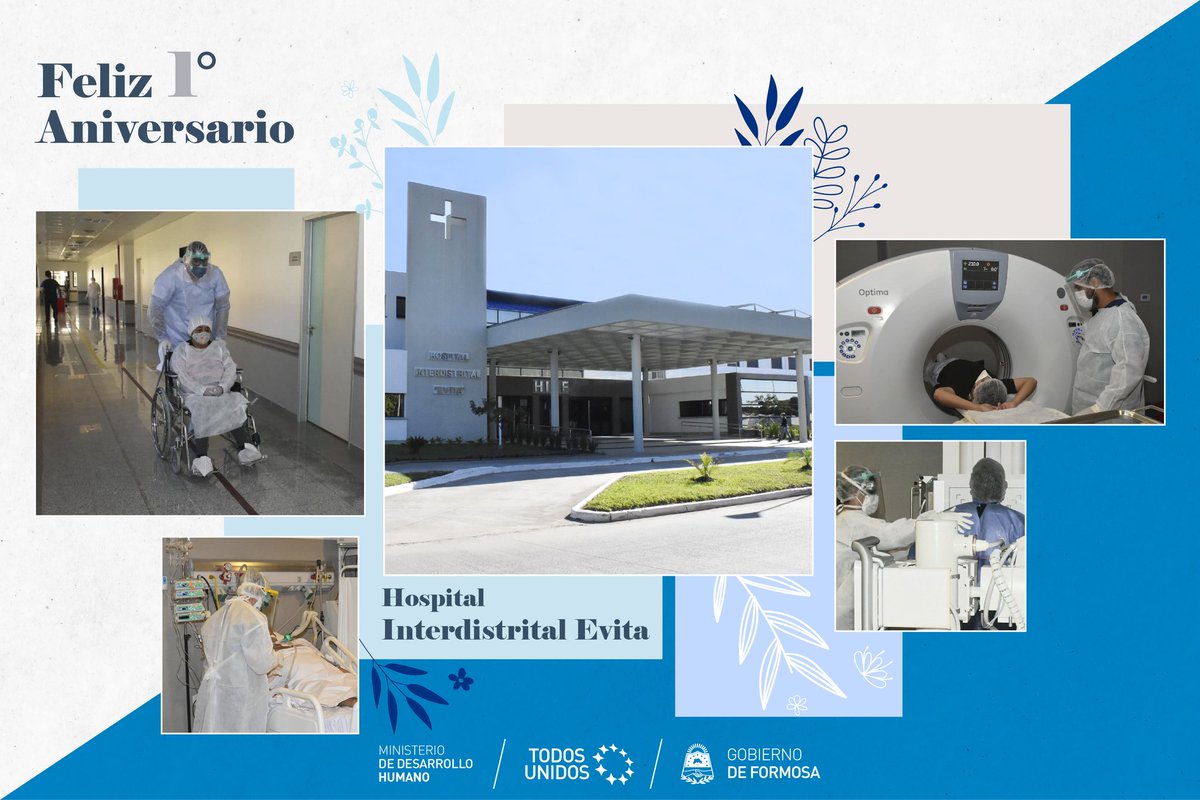 ¡Feliz 1° Aniversario Hospital Interdistrital Evita! Único hospital del país dedicado exclusivamente a la atención de enfermos positivos a coronavirus, con reconocimiento nacional e internacional.💪