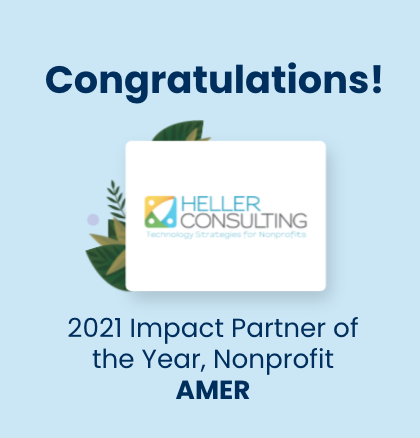 SFDOPartners's tweet photo. High 5s to @TeamHeller for receiving the @SalesforceOrg Impact Partner of the Year, Nonprofit, AMER! 👋🏽👋🏽🎊#SFDOUnite21 Heller Consulting empowers #nonprofits with the tools they need to make a greater impact by developing and implementing a clear CRM strategy. @partnerforce https://t.co/nO8egBEPLj