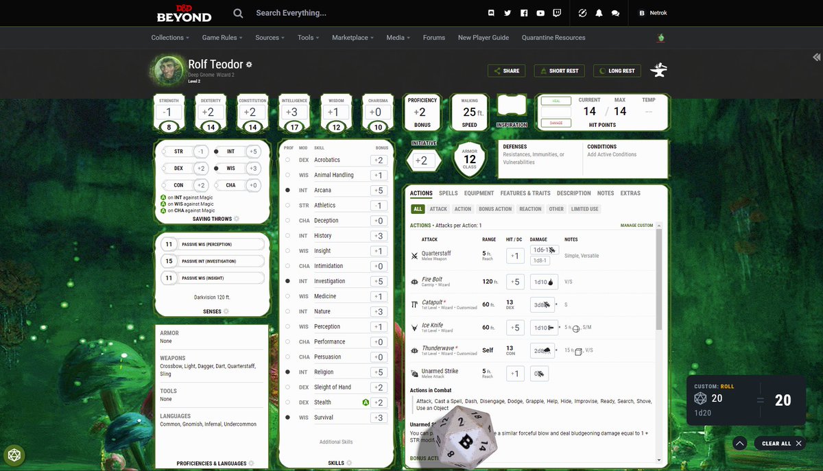 Netrok's tweet image. What a fantastic opportunity to show off my new Deep Gnome Wizard for our Tomb of Annihilation campaign! #DDBStyle #DnD