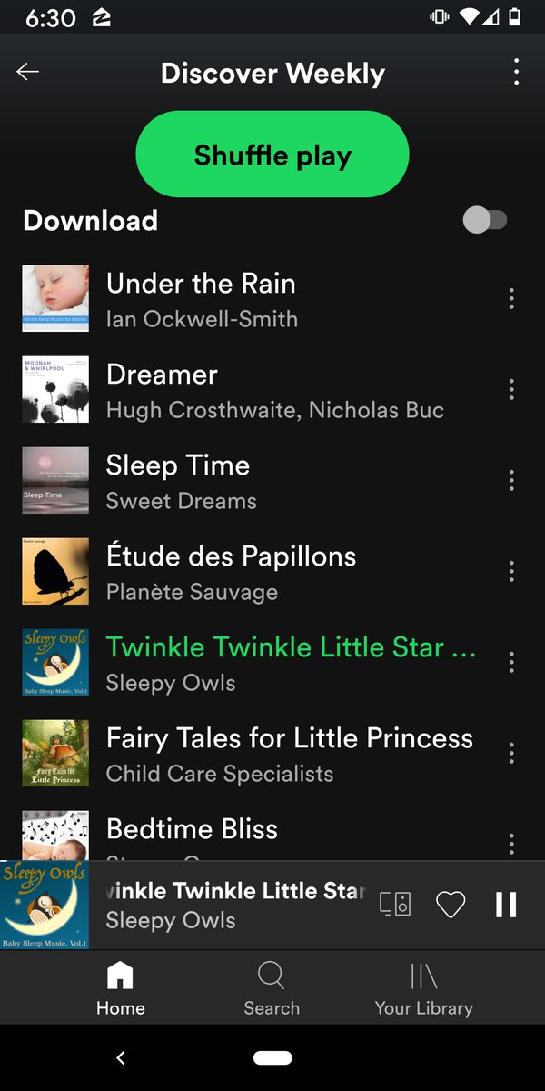 o_spacereturn's tweet image. If you ever plan on having kids here's my only advice: Use Spotify's private session to play music for them otherwise your Discover Weekly turns into this.