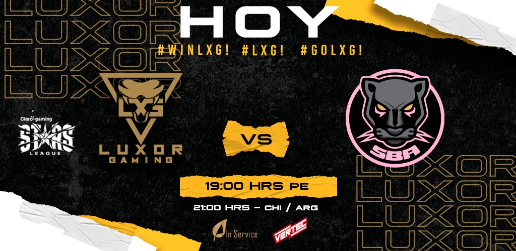 - 
<a href="/LeagueOfLegends/">League of Legends</a>
  -
Hoy comenzamos !! #ClaroGamingStarsLeague 
<a href="/LVPperu/">LVP PERÚ</a>
  Liga de Videojuegos Profesional  
#Contra LA FUERZA DEL CALLAO #SBA 
No se olviden de vernos en: 
Círculo azul Facebook: facebook.com/lvpperu
Círculo morado Twitch: twitch.tv/lvpperu
 #GoLXG