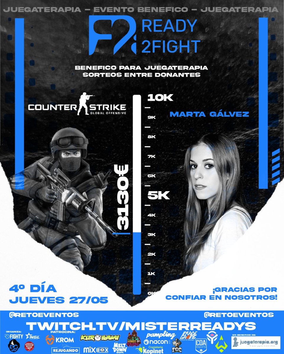 🎉Hoy ha sido un día de locos.🎉

Muchísimas gracias a todas las personas que habéis venido al evento de CSGO y felicitar a los ganadores del Team <a href="/Wolfangkillers/">Wolfangkillers</a>🏅

Y también no olvidarnos de nuestra queridísima <a href="/itsmartagalvez/">Marta Gálvez</a> por ese pedazo conciertazo.🎧

#R2F