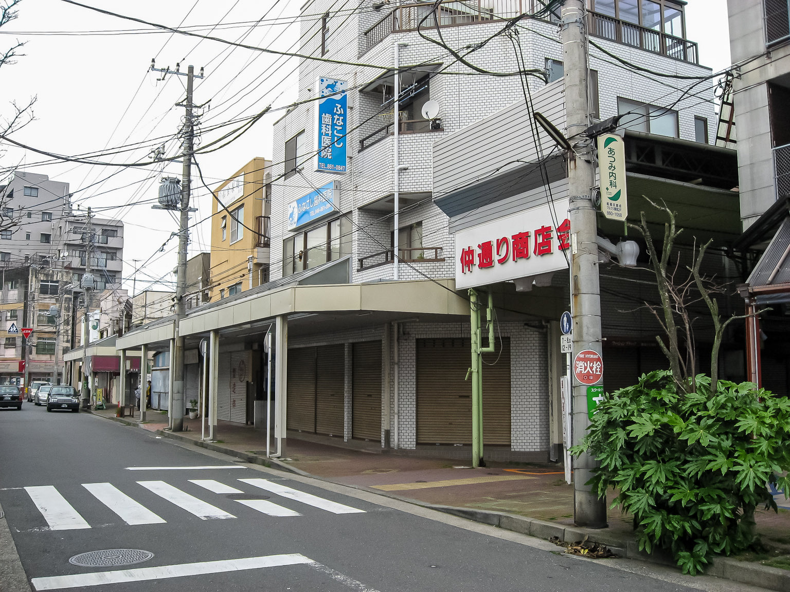 三日画師 横須賀市船越町一丁目の商店街へ 南の国道16号横須賀街道側に船越タクシーがある 船越町の中央を東西に貫く全蓋式アーケード商店街の仲通り商店街 商店街の中にすずらんの形をした街路灯が並んでいる 06年5月21日撮影 三日画師 横須賀市船越町一丁目の商店街へ 南の国道16号横須賀街道側に船越タクシーがある 船越町の中央を東西に貫く全蓋式アーケード商店街の仲通り商店街 商店街の中にすずらんの形をした街路灯が並んでいる 06年5月21日撮影