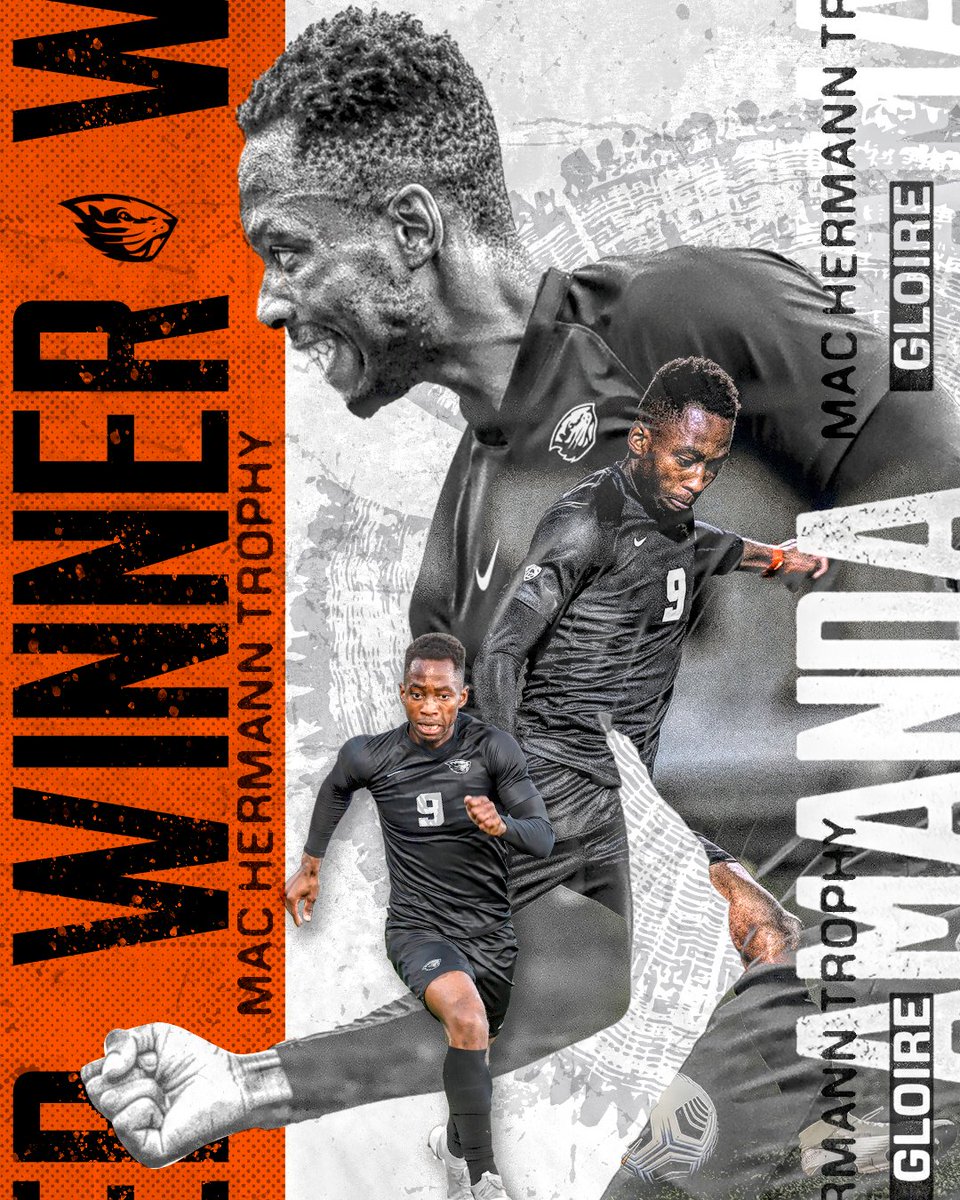 BeaverMSoccer's tweet photo. ‼️ BIG TIME GLORY FOR GLOIRE! ‼️

@Gloireamanda7 has been named the winner of the MAC Hermann Trophy as the best player in men's college soccer! 🏆

#GoBeavs https://t.co/LRBCoXpP7w