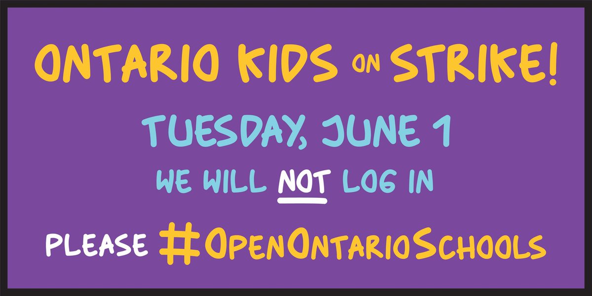 Roman_Baber's tweet image. We must fight to Open Ontario Schools!

This Tuesday, June 1, Ontario's kids are on strike. They will not log in &amp;amp; we will support them as they demand to #OpenOntarioSchools! 

RT &amp;amp; sign the petition
docs.google.com/forms/d/e/1FAI…

This Tuesday the Kids are on Strike! #onpoli #cdnpoli