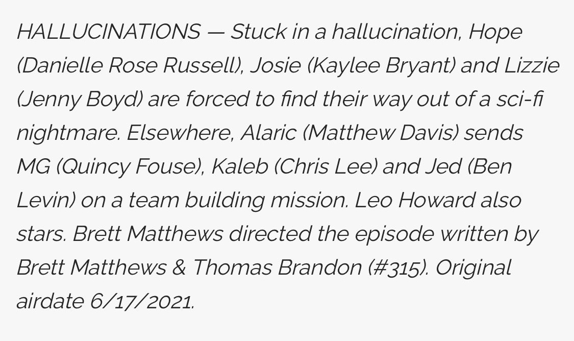 Legacies 3x15, "A New Hope", episode synopsis 

#Legacies #LegaciesCW