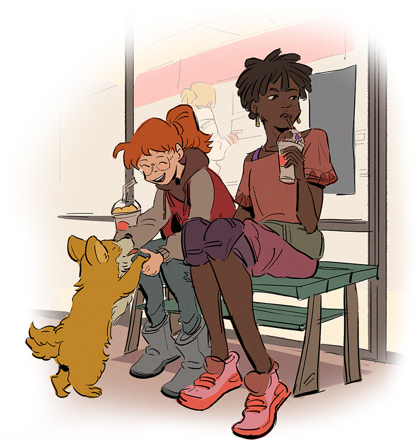 automeruz's tweet photo. tumblr request for tulip and grace getting smoothies :') https://t.co/TuIpI04Umu