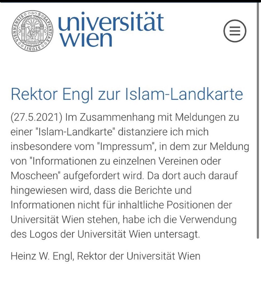 #Islamlandkarte Rektor der Uni Wien untersagt Verwendung des Logos.