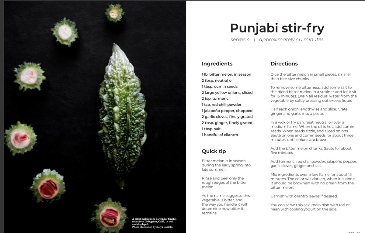 What is bitter melon, you ask? Well, it is often used in Punjabi households as a stir-fry or stuffed with masala (a combination of spices) and a ginger, garlic paste. Check out the recipe and try it for yourself! Link in bio. 
PC @katya.foto