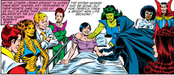 Comix_N_Games's tweet photo. Recommended #Comic - #TheAvengers #241 (1984) - #JessicaDrew (#SpiderWoman) is brought back to life this issue - The #Avengers, #Tigra and #TheShroud battle #MorganLeFey on the astral plane while #DrStrange and #HankPym keep Jessica Drew's body alive. Magnus uses all his https://t.co/MS9mLfl4pK