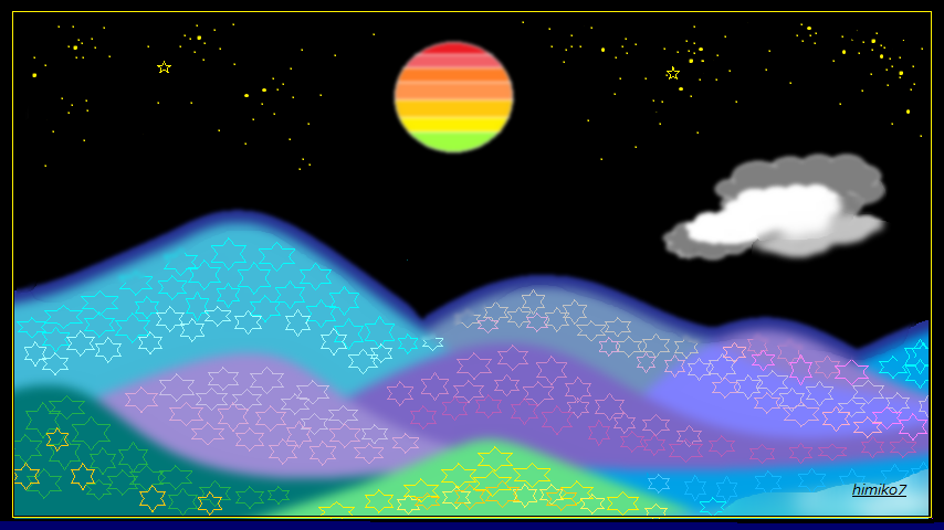 himiko13571's tweet photo. #イラスト             #山景色 https://t.co/Sbat1dscKX