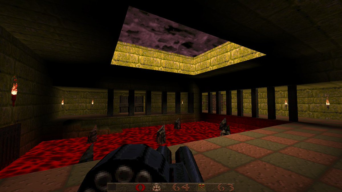 LscaEduardo's tweet image. Some New Pictures of my Map for #Quake25 anniversary #Trenchbroom #QuakeMapping #idSoftware #retroFPS