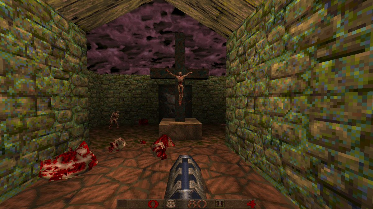 LscaEduardo's tweet image. Some New Pictures of my Map for #Quake25 anniversary #Trenchbroom #QuakeMapping #idSoftware #retroFPS