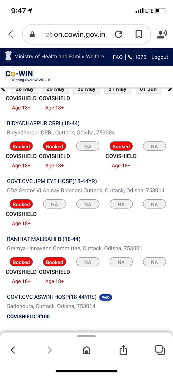 PriyankaPP19's tweet photo. Dear CMC if in slot booking page it Is not mentioned GOVT.CVC JPM EYE HOSP(18-44YR) is paid then why in this vaccination centre took money from all persons??@CMCCuttack https://t.co/IZQPEPJJCZ
