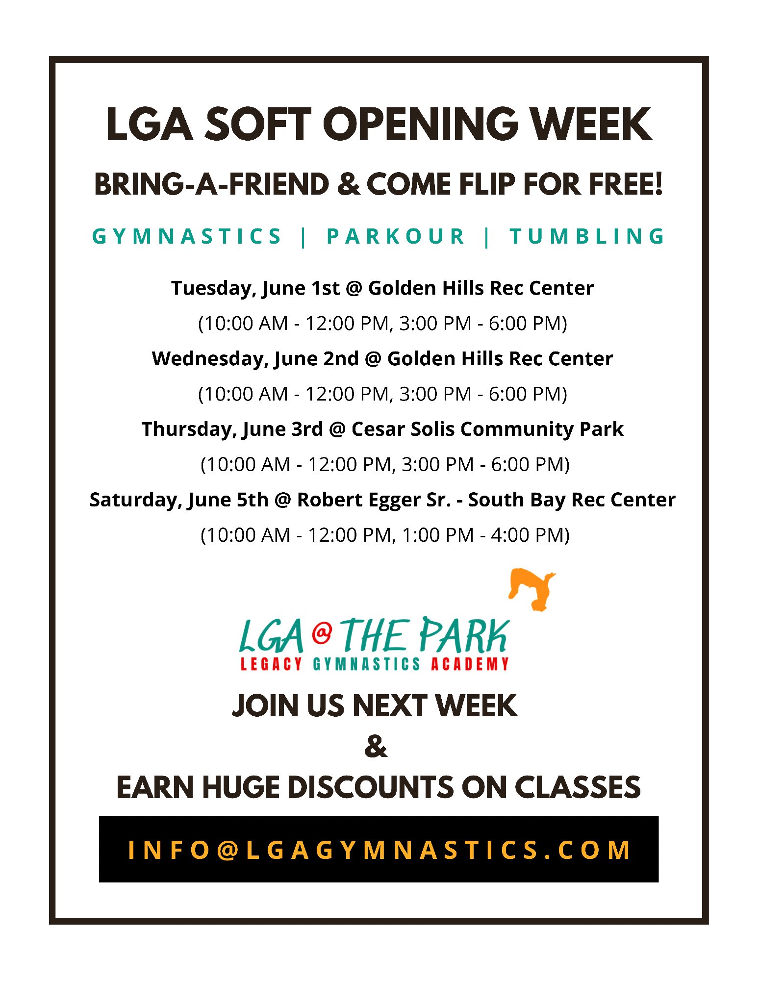Legacy Gymnastics Academy  Grand opening glitter - Legacy