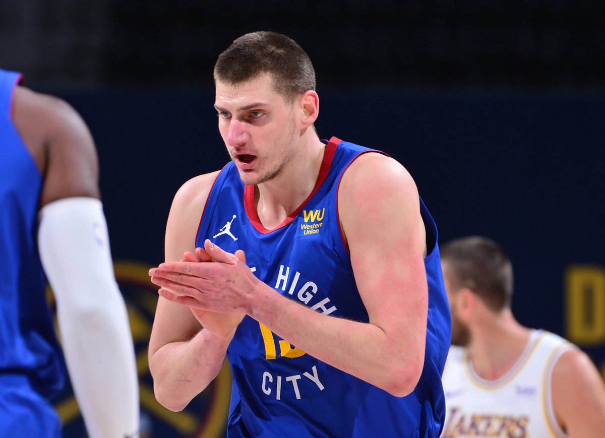 Nikola Jokic in this series:

36.0 PPG
11.3 RPG
3.7 APG
58% FG
50% 3P
94% FT

MVP. 🏆