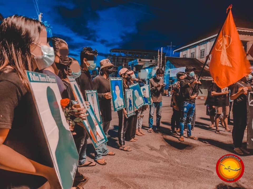 IrrawaddyNews's tweet photo. Residents of #Dawei in #Tanintharyi  Region held a memorial for four civilians who died in crackdowns by junta forces in the town three months ago. (Photo: DGSC) 

#WhatsHappeningInMyanmar https://t.co/rX0M1qksg0