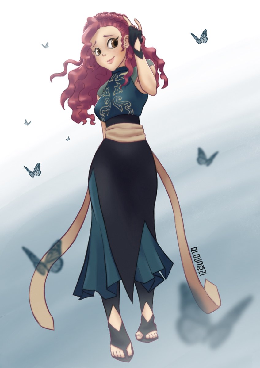 Quatro90's tweet photo. Just customised my character sheet with this new feature! Snow looks more like a druid now! I'm very excited to play as her that I even drew her. 😄 #DDBStyle https://t.co/EWI9CxYctA