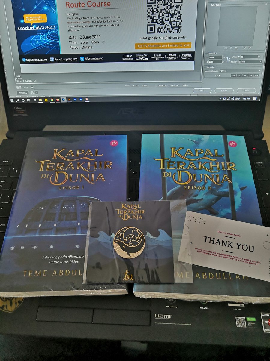 adnienei's tweet photo. @itsteme tengah BDR, sekali abam J&amp;T 🛵 pon pon 📣📣 sampai depan rumah.. guess what? novel terbaru Teme dah sampai 🤩 eventhough katanya postage bermula 4hb 6, tapi harini, 28/5 dah sampai dengan jayanya 😍 terbaik la Teme &amp; team @imanpublication #kapalterakhirdidunia https://t.co/qA2uGxrhrH