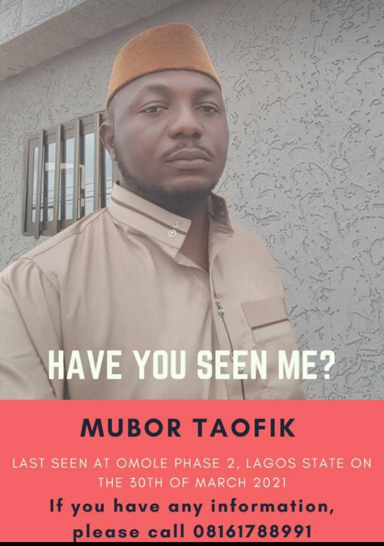 Zhamiaah's tweet photo. We are still yet to find Taofeek, if you have any information kindly let us know.
#HelpFindTaofeek #FindTaofeek https://t.co/B1wFOzflBg