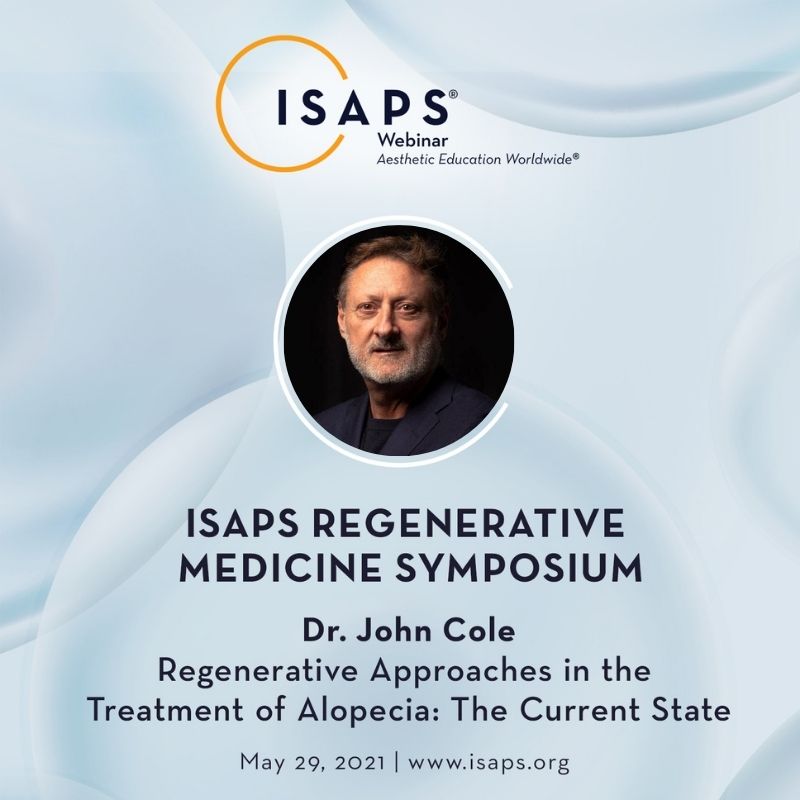 FueMagazine's tweet photo. This is a regenerative medicine series hosted by the International Society of Aesthetic Plastic Surgery with an outstanding faculty from around the globe.  The program will take place Saturday, May 29 beginning at 12:00 UTC or 8 AM Eastern Standard time. https://t.co/yTXbA0zAUX
