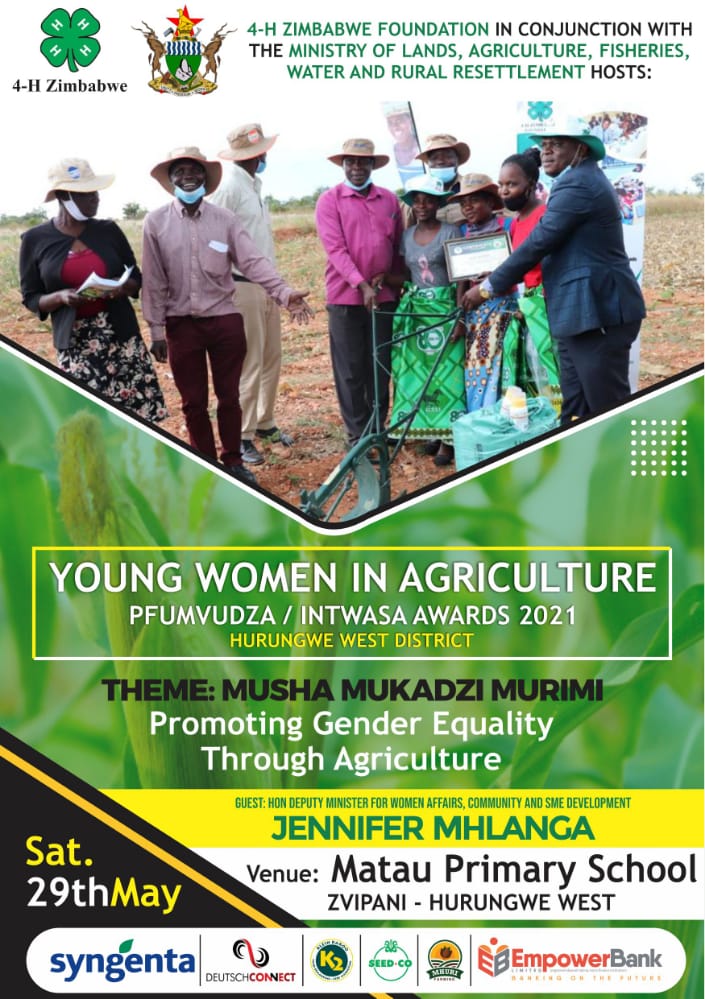 Young Women in Agriculture Pfumvudza/ Intwasa Awards 2021 to be held at Hurungwe West District on the 29th of May.