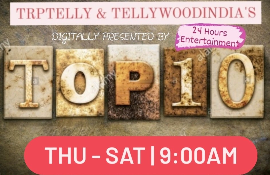 tellywoodasia's tweet photo. .
#TRPTELLY & #TellywoodIndia's
#TOP10 | Digitally Presented by #24HoursEnterteinment |
EPISODE-44 (Part2) | JODIES
6.#Preeran #MayRa #Shivika
7.#Anupre #Miniel
8.#Sairat #Adilie #JasLy
9.#RubiNav #AgMi
10.#JenShad #Shoaika https://t.co/VJrHgWU5Sd