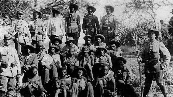 AfricaFactsZone's tweet photo. Germany finally recognises that it committed genocide in Namibia, after being sued.

Germany will pay $1.34 billion compensation to Namibia.

Germany's Pres. Steinmeier will apologise before Namibia's Parliament.

German settlers killed 100,000 Hereros &amp; 10,000 Namas from 1904-08 https://t.co/zaFfmcWyME