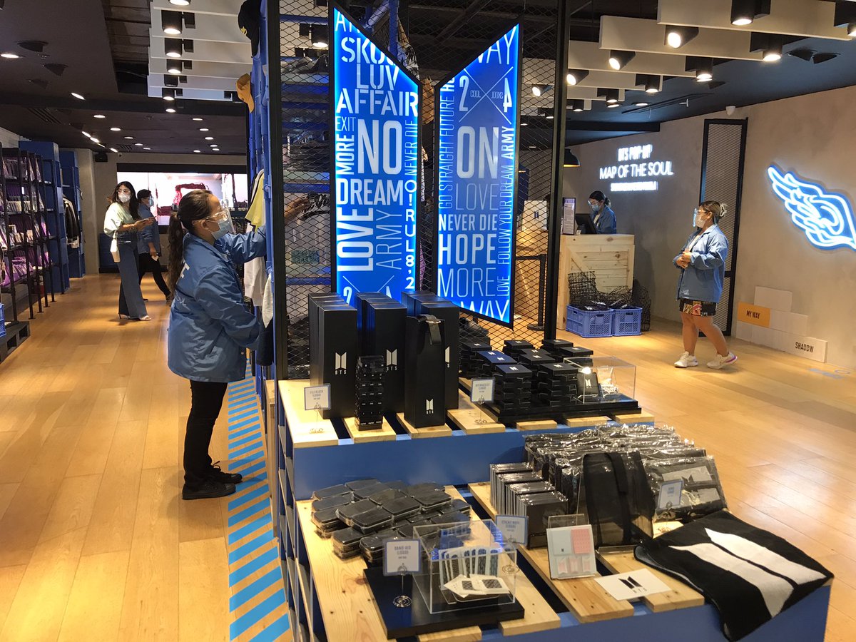 ABSCBNNews's tweet photo. A sneak peek into the @BTS_twt pop-up store, which will run from May 29 to August 29 at SM Megamall. | via @jaehwabernardo

Related story: https://t.co/wGfhYalNkL https://t.co/JMILYKLb0X