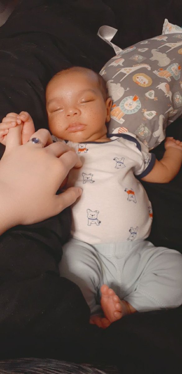MontiShiro's tweet photo. Baby Xavier update 🥰💜👶🏽
He's getting so big and he's so sweet and precious. 🥰 https://t.co/8CfNO82bTr