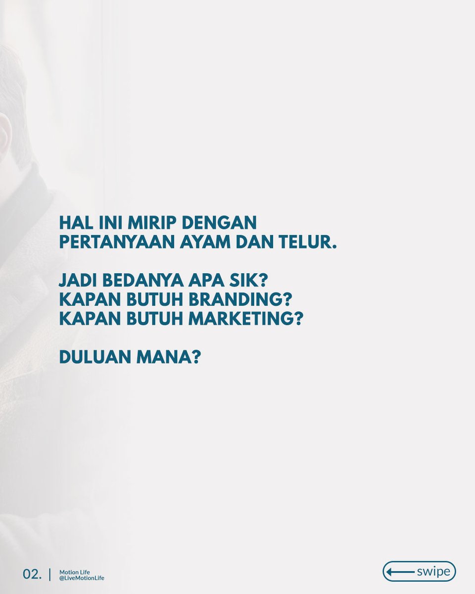 LiveMotionLife's tweet photo. Kadang bingung nih, melakukan yang mana yah sebaiknya?
Biar lebih jelas mungkin bisa disimak postingan yang ini di instagram kami, tentang  kapan butuh BRANDING, dan kapan butuh MARKETING.

Baca full : https://t.co/lT4PJSfDKi https://t.co/c3WTwVcNPF