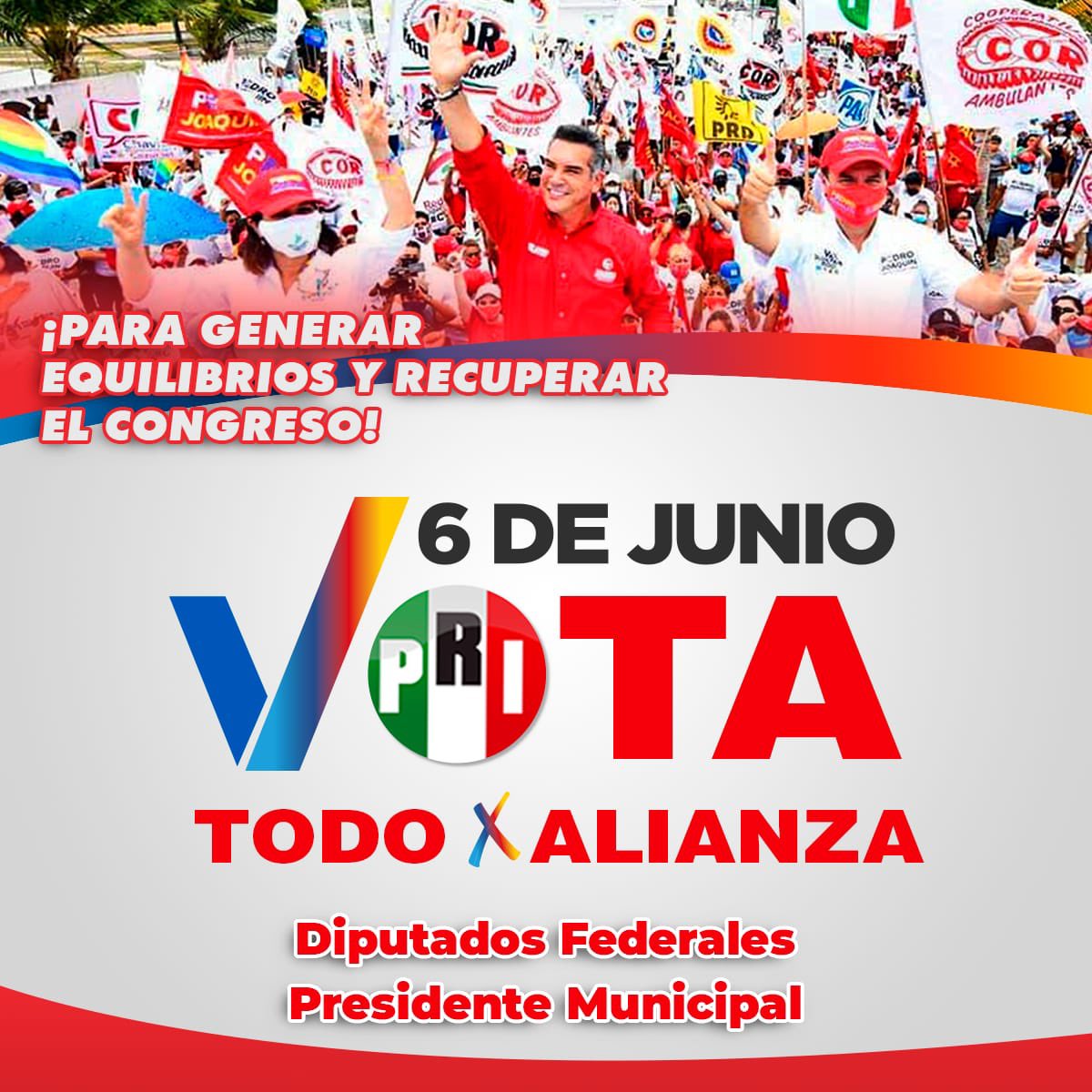 Se acerca el momento de demostrar de qué estamos hechos los mexicanos, este 6 de junio hay que salir a votar por amor a nuestro municipio y nuestro Estado. 

#VaPorQuintanaRoo
#VaPorMéxico
#VotaPRI