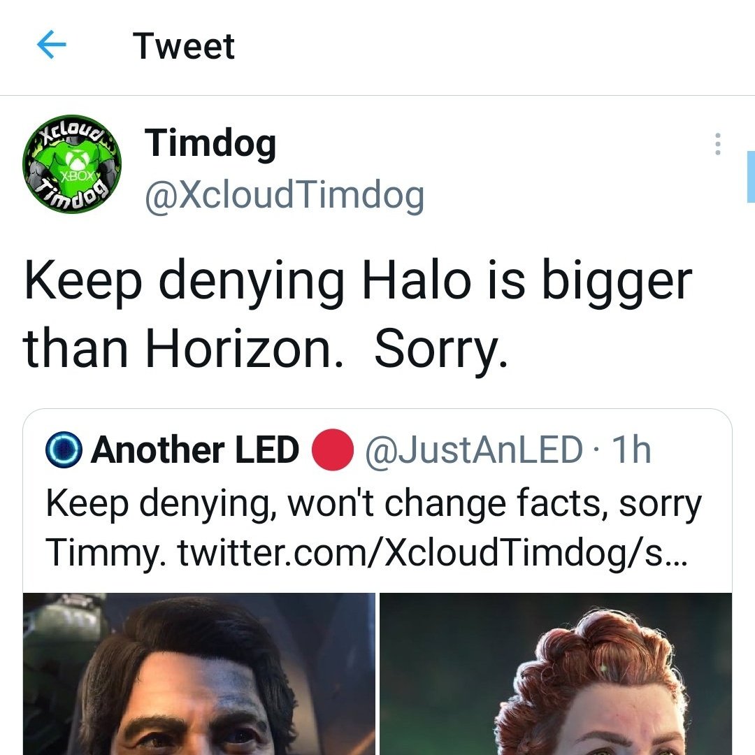 AEGRO_84's tweet photo. Uhm @XcloudTimdog, Horizon is literally bigger than Halo.
Stop reliving the X360 heydays, those days are looooooooooong gone.
#RealityPill 💊 https://t.co/lTunVRhWFB