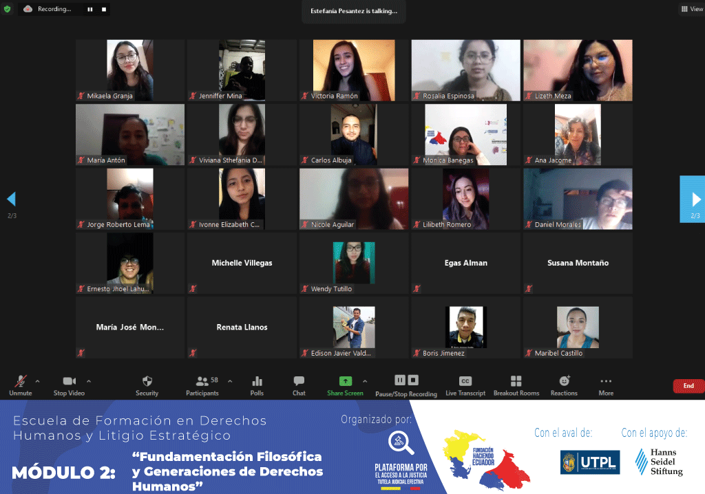 FHE_Justicia's tweet photo. Concluimos el segundo Módulo de la Escuela de Formación en Derechos Humanos y Litigio Estratégico. Gracias a todos y todas por ser parte de este espacio de enseñanzas y aprendizajes. 
#DerechosHumanos 

Por:
@HaciendoEC
@FHE_Justicia

Avalado por:
@utpl

Gracias a:
@fhs_ecuador https://t.co/UYKgbIyRTL