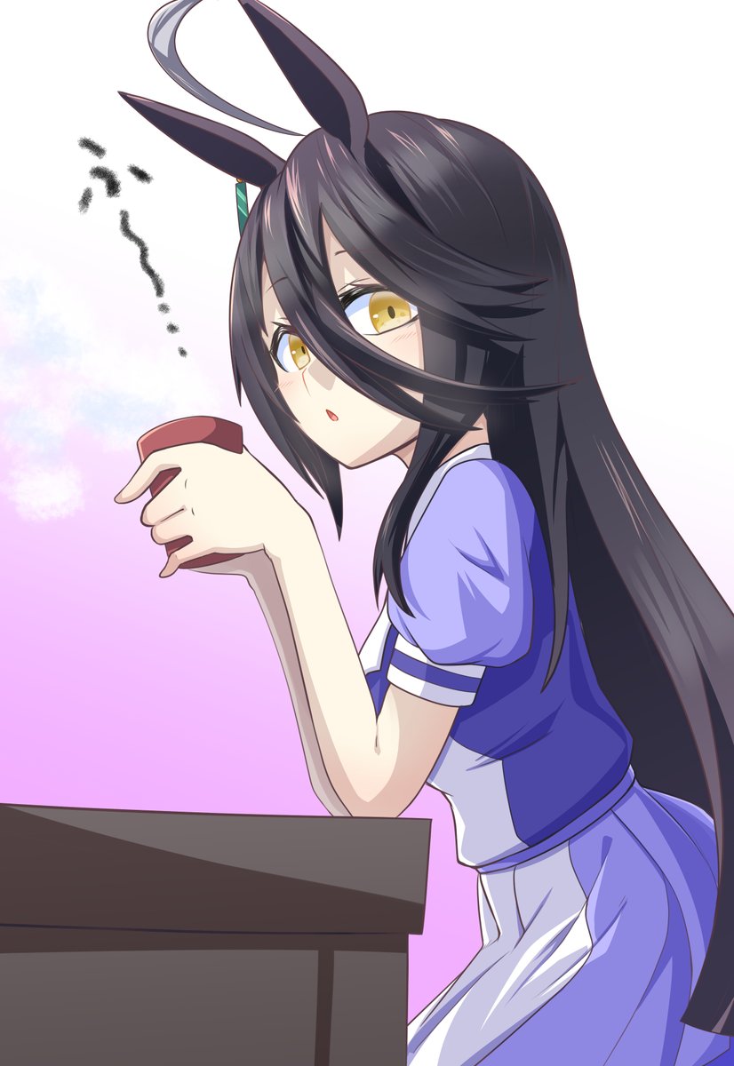 ウマ娘「カフェを飲むマンハッタンカフェさん#ウマ娘 」|たちのイラスト