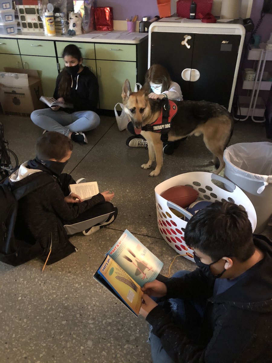 Student pooled the rest of their Cardinal cash to e able to read with Oakley! They loved it! #amcardinals #isdstrong