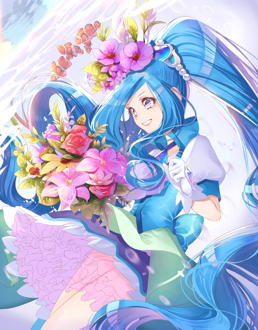 #みなさん去年の今頃はどんな絵描いてましたか 
キュアフォンテーヌが出てきてちょっとしたくらいの絵 