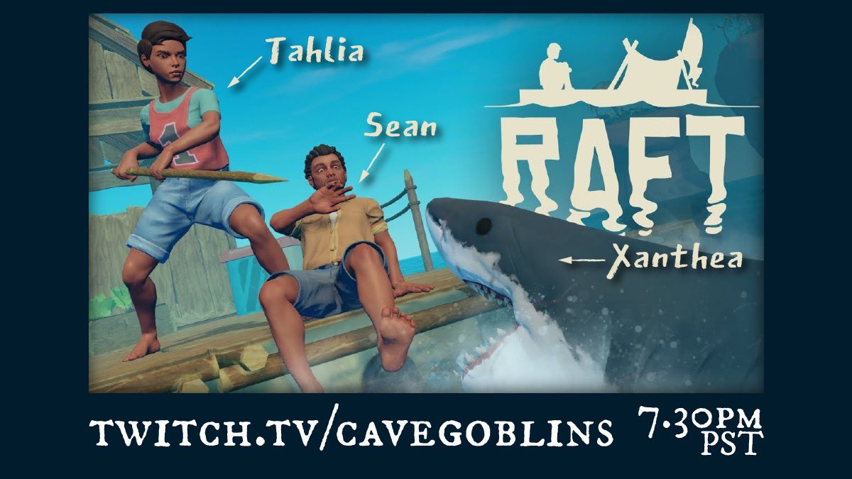 Come join Cave Goblin Party Night: Lost at Sea!

Tonight the goblins play Raft!

Tune in at 7:30pm pst over at twitch.tv/cavegoblins