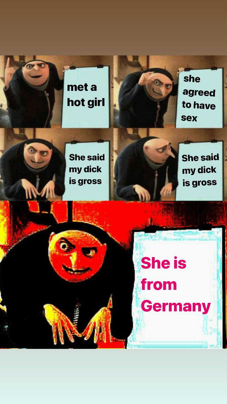 Gru meme template dick 