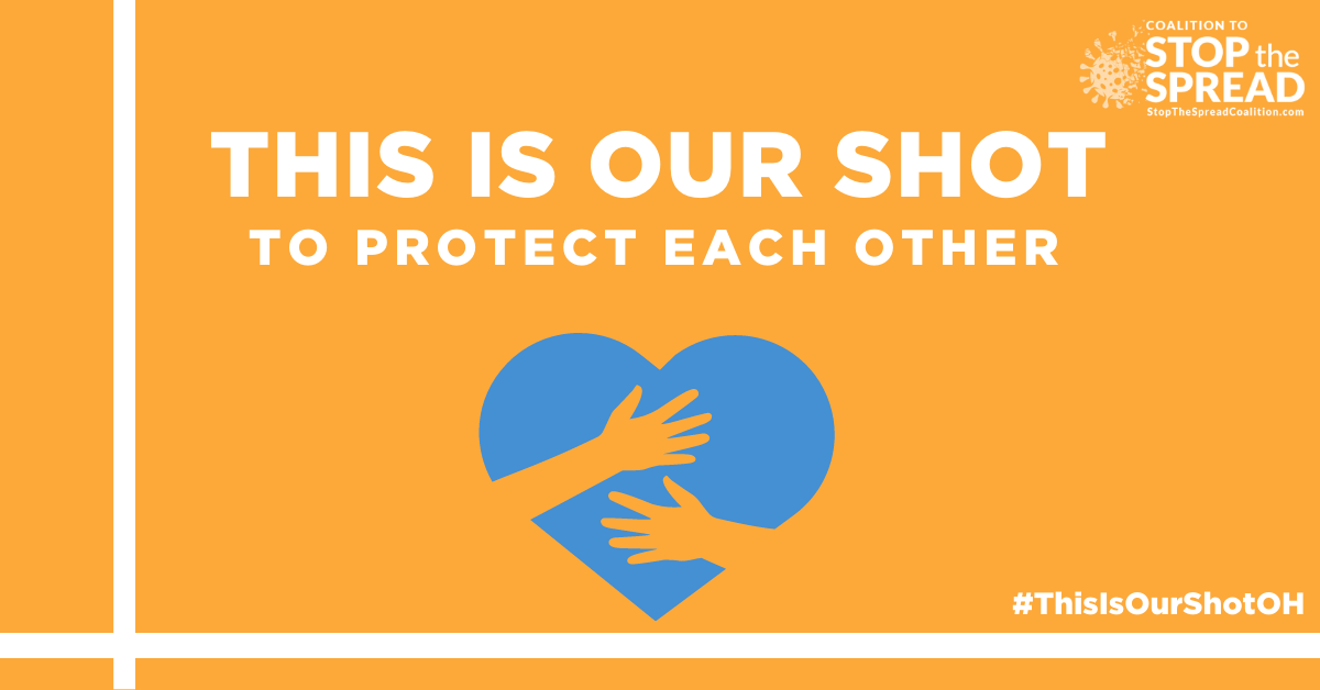 StopTheSpreadOH's tweet photo. Spread the word, not the virus. After you've been vaccinated, encourage your friends and family to get the facts and do the same. https://t.co/aurxUtDeuw