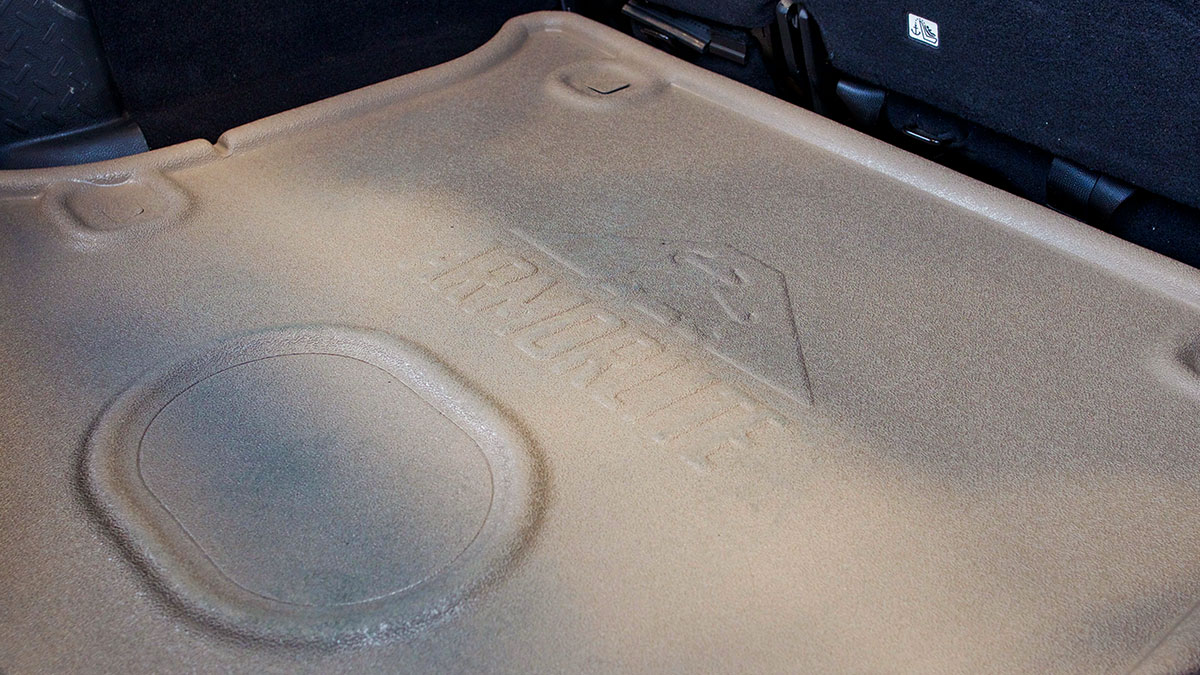 "I really love how this mat allows for the use of the cargo hooks. None of the other mats have allowed for this without cutting holes and losing the water-holding ability. It is a great fit too. And love the clean look." - Michelle