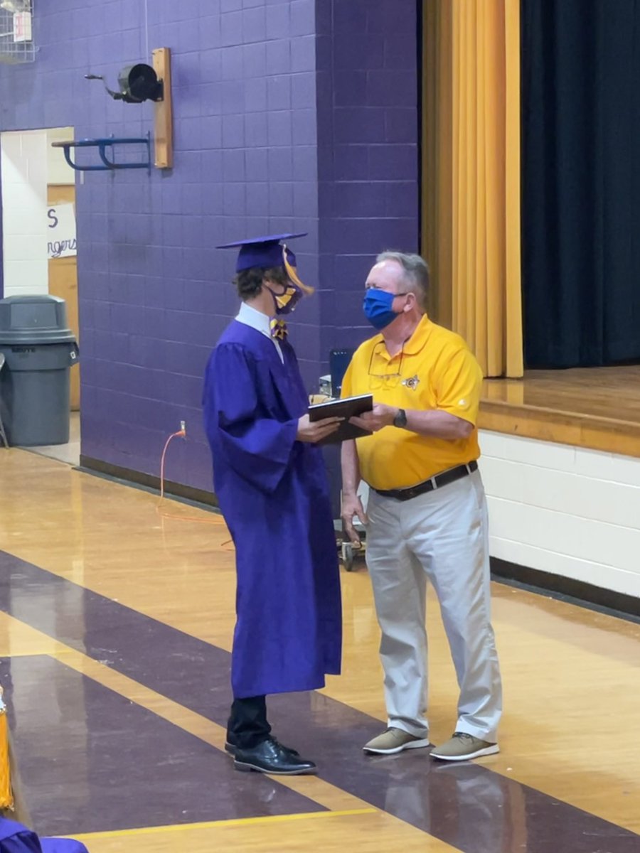 Chargers22MM's tweet photo. Proud moment!! Tyler received the Royal Purple Athletic award tonight!! @thetylermcgrath #hscfootball https://t.co/1eCMXx9ChP