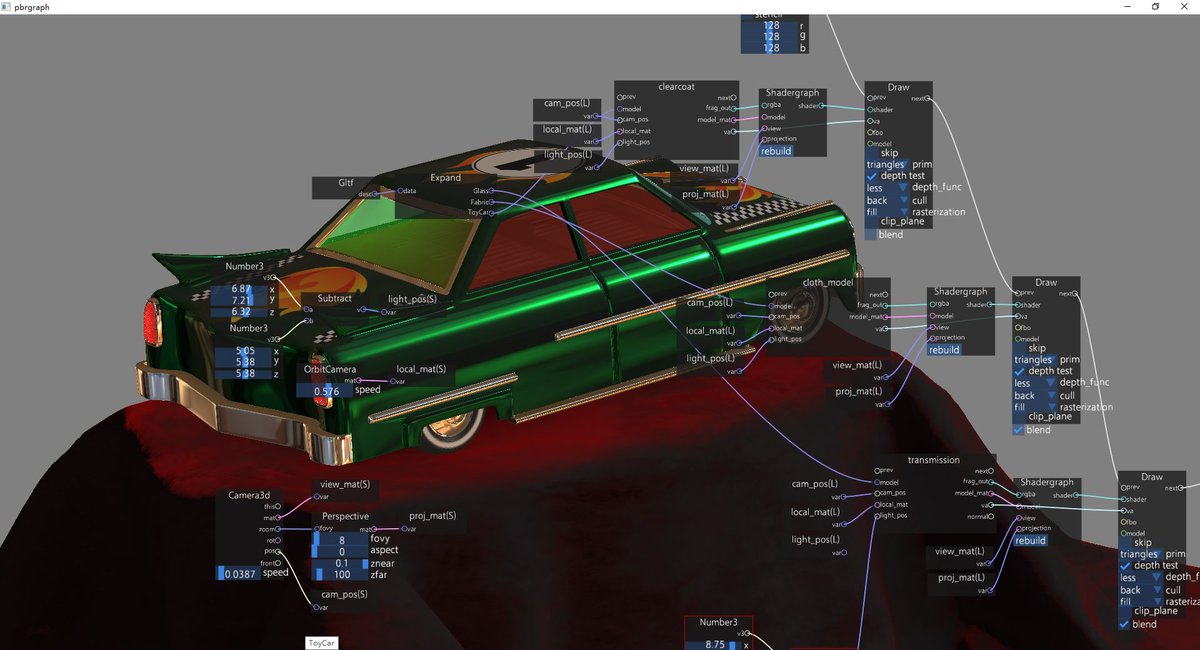 xzrunner's tweet image. Working on pbrgraph, a node based pbr editor. Referenced from #learnopengl by @JoeyDeVriez
, glTF Sample Viewer @glTF3D and #filament