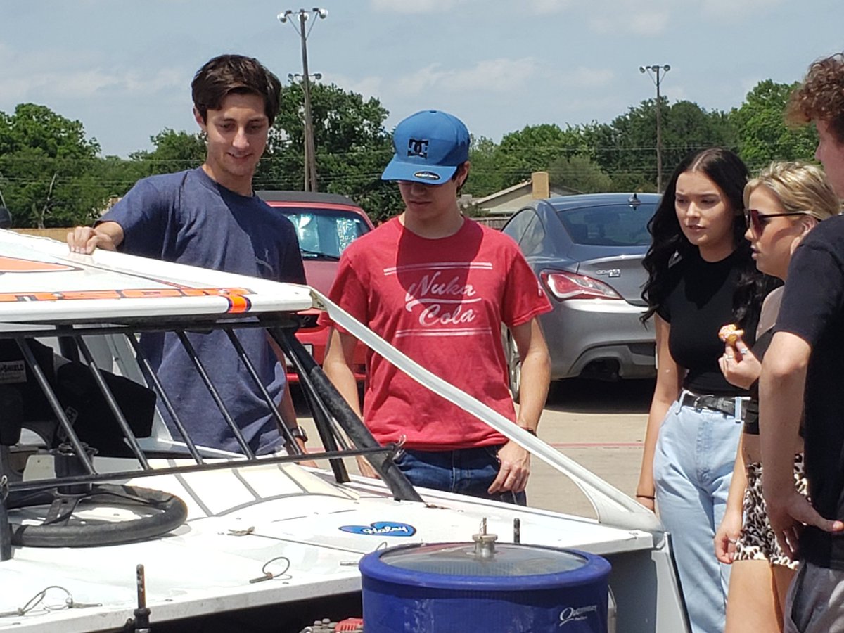 We had an awesome surprise today by one of our graduating seniors. He brought out his car! He shared his knowledge of cars with his classmates.  Thank you Jerry. What a great way to end the school year!