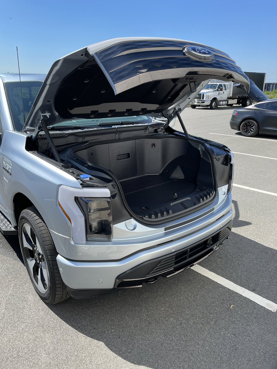 Biggest frunk I’ve ever seen! Uploading an exclusive Lightning hands-on now, get those quick RT fingers ready… 👀