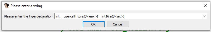 RolfRolles's tweet photo. I finally found a good use for Hex-Rays "Decompile as call", albeit a pretty niche one. https://t.co/bNVUBryQad